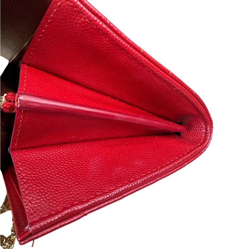 Yves Saint Laurent Red Wallet on Chain - Picture 9 of 12